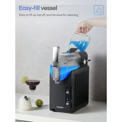 5-in-1 Slushie Machine, No Ice Needed, 15 Min Slushy Machine for Home with Self-Cleaning, Professional Frozen Drink Maker, 5 Preset Programs, Frozen M