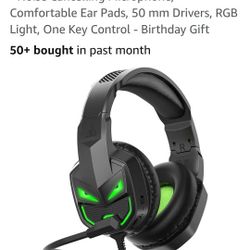 EKSA Fenrir S Gaming Headset for Xbox Series X/S, Xbox One, PS5, PS4, PC, Switch - Noise Cancelling Microphone, Comfortable Ear Pads, 50 mm Drivers, R