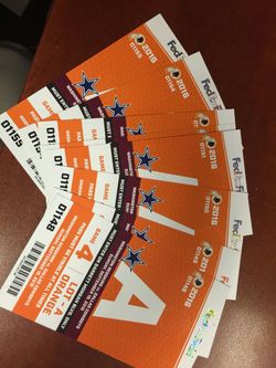 Redskins Cowboys Parking Pass tickets
