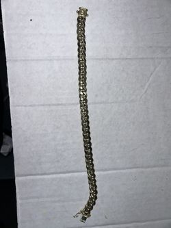 14K SOLID GOLD CUBAN BRACECELT