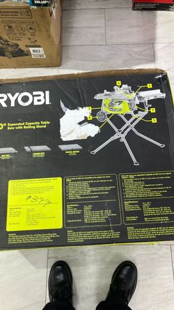 Ryobi 10 inch expanded capacity table saw with rolling stand