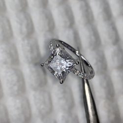 3ct princess Cut Engagement Ring