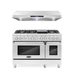 LUXURY KITCHEN APPLIANCES - New Open Box RANGE OVEN COOKTOP HOOD 