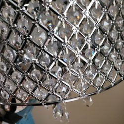 Silver Beaded Chandelier 