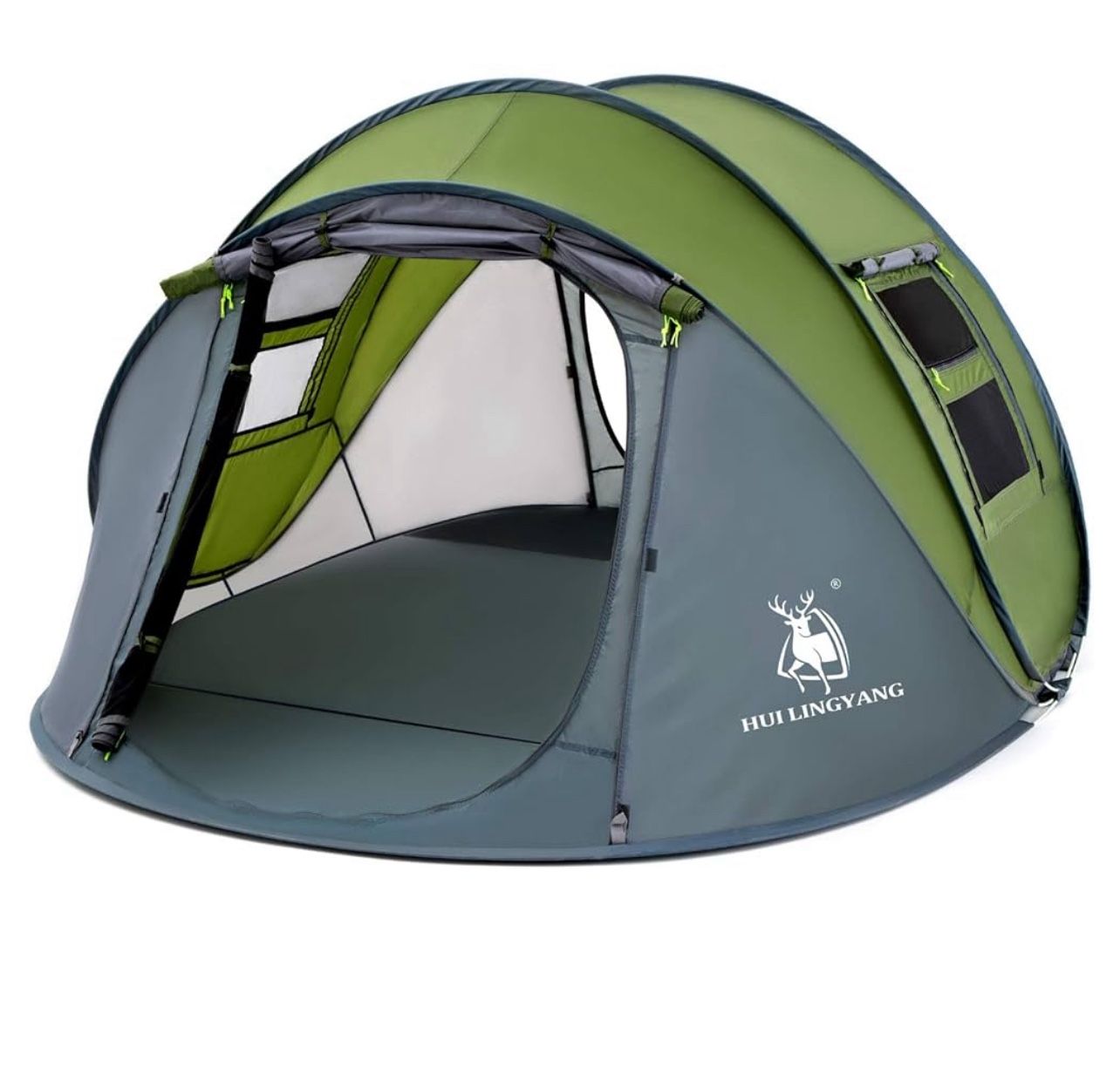 4 Person Easy Pop Up Tent With Free Queen Size Camping Air bed 