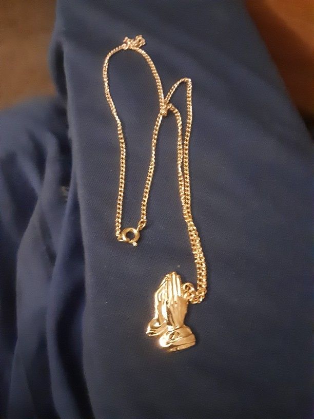 Praying Hands Fashion Gold Chain