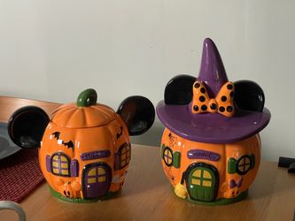 Mickey and Minnie Pumpkin Ceramic