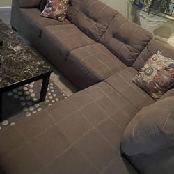 Tan/ Light Brown Sectional Sofa 