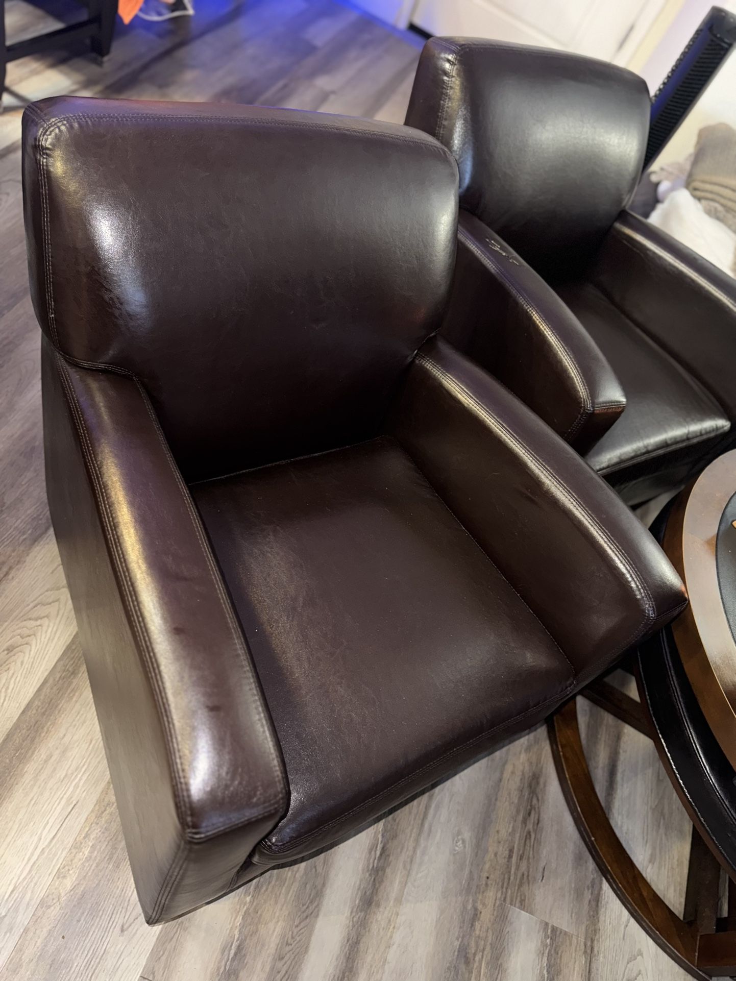 Leather Brown Chairs