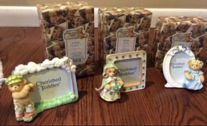 3 Brand New Cherished Teddies Picture Frames