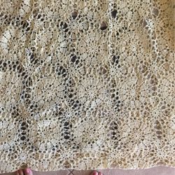 Handmade Vintage Crochet Table Cloth Rectangular 