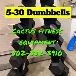 5-30 LB Dumbbell Set + Delivery + Install Available 