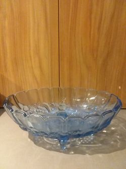 Vintage Centerpiece Garland Light Blue Bowl