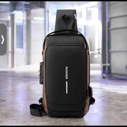 "Sleek Anti-Theft PU Leather Sling Bag for Men - Stylish and Secure for Everyday Use"