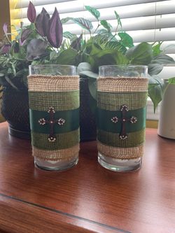 Nine Glass centerpiece Vases $4 Each