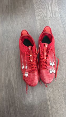 Under Armour Red Football Cleats (BLUR SMOKE 2.0)