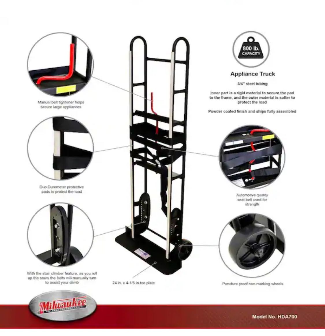 800 lb. Capacity Appliance Hand Truck