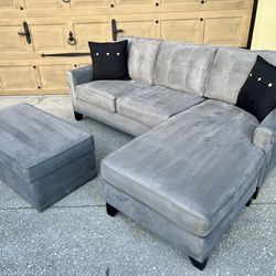 Sectional Sofa & Ottoman Set