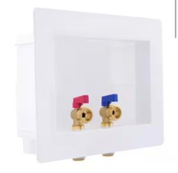 SharkBite 1/2 in. Push-to-Connect x 3/4 in. MHT Brass Washing Machine Valves with Outlet Box @X4-24