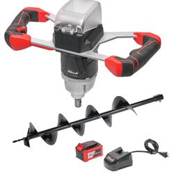 XtremepowerUS 20V Cordless Electric Earth Auger Power Head 6" Inch Bit Lithium Ion Battery for Earth Burrowing Drilling Post Hole Digging (Earth Auger