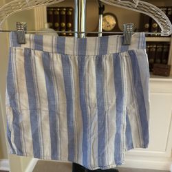 Olivia Kay blue and white striped skort 