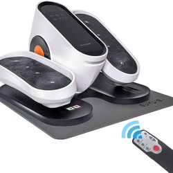 Under Desk Elliptical Exercise Machines, Quiet Electric Seated Ellipse Leg Exerciser for Seniors Adults, Compact Portable Foot Pedal Training Equipmen