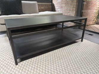 Crate & Barrel Metal Coffee Table – 48" x 24"