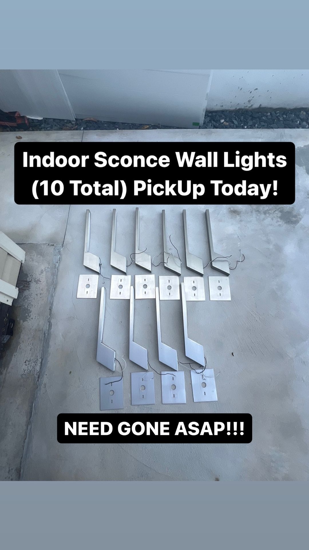 High Quality Indoor Sconce Wall Lights (10 Total) PickUp Available Today (NEED GONE ASAP)