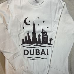 One of One Dubai Skyline Night Long Sleeve T-Shirt Premium 100% Cotton One of One Size US M