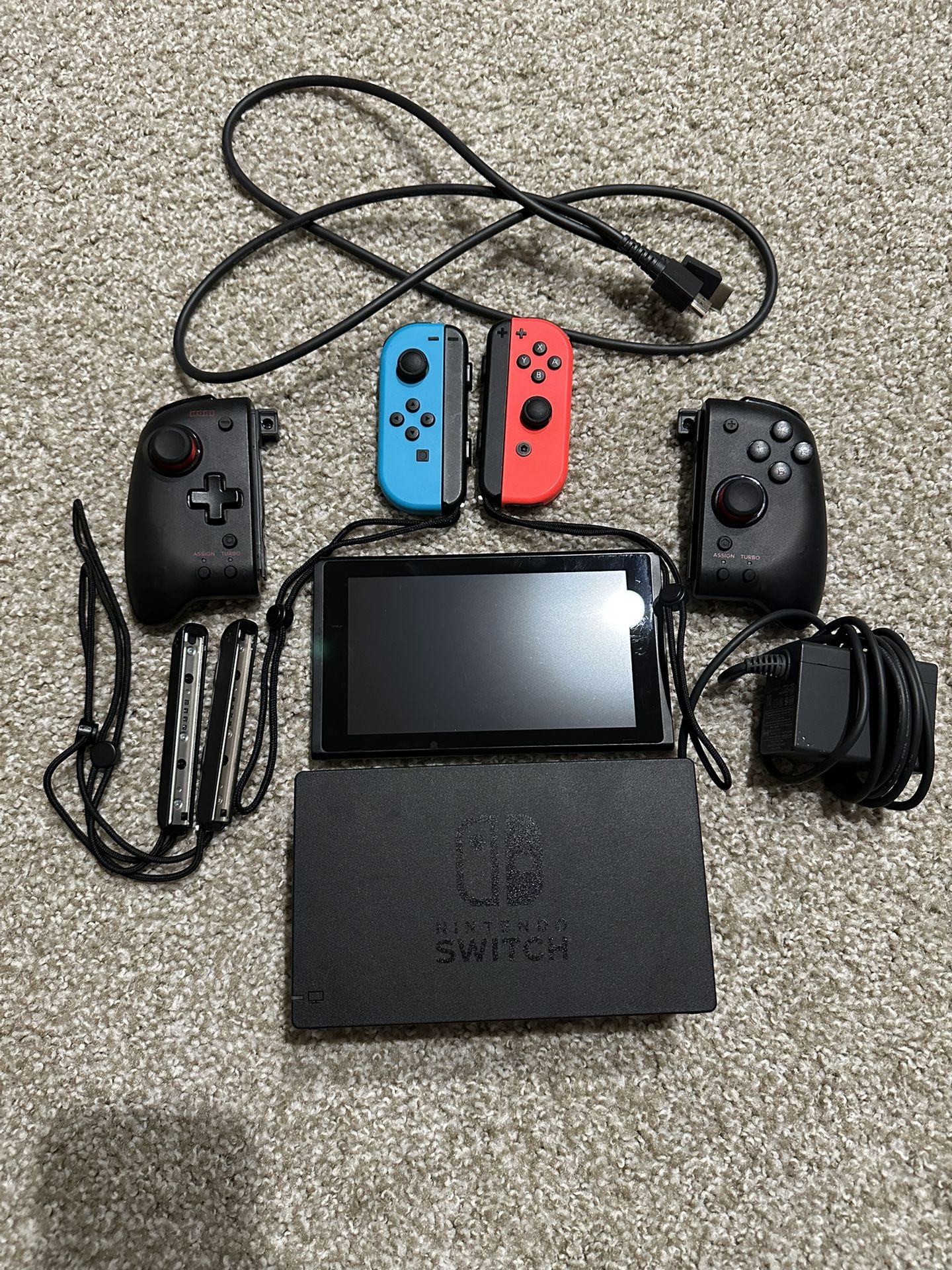 Nintendo Switch HAC-001-01 w/ Joycons, Handhelds, 4 bumpers (XKW Patched)