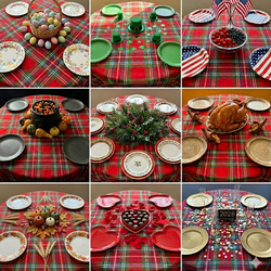 ✨ Versatile Red Plaid Tablecloth ✨