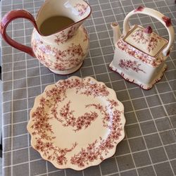 Pitcher, Plate & Kettle