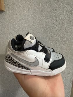 Nike Air Jordan Baby Shoes Black White Grey