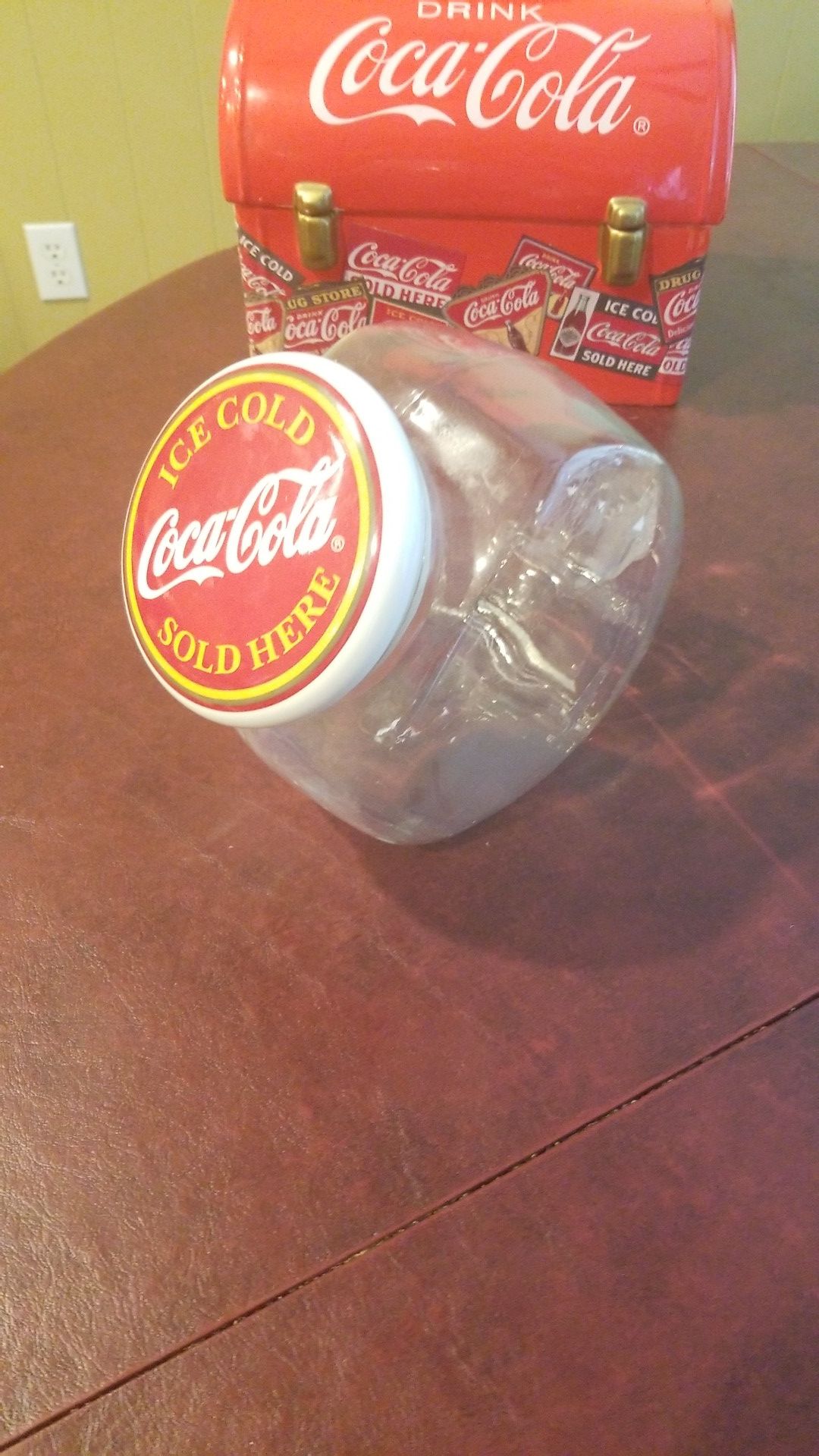 Vintage Coca-Cola candy cookie jar