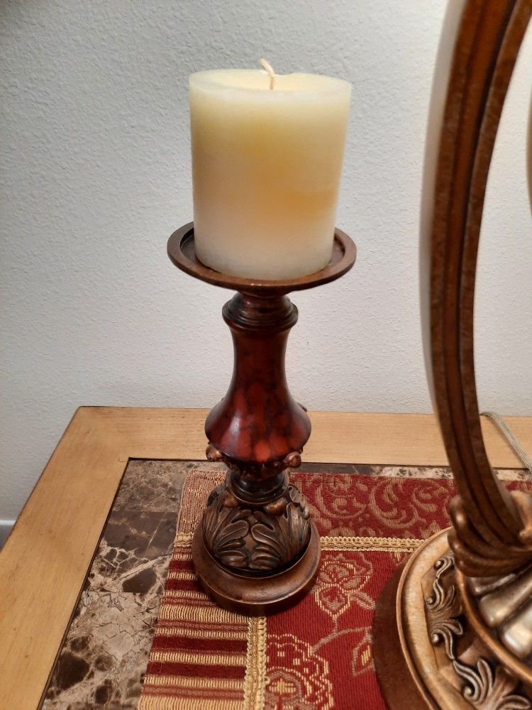 Small Candle Holder And Candle 