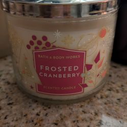 Frosted Cranberry 3 Wick Scented Candle