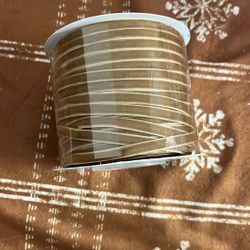 Nylon Khaki Velvet Ribbon Single Faced,1/4 Inch X 50 Yards Spool 
