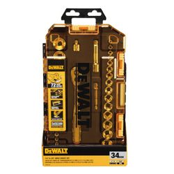 (NEW) DeWalt Drive Socket Set ( 34 Piece )