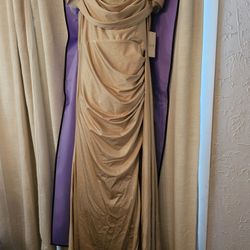 Gold Gown w/Sparkle - 2XL
