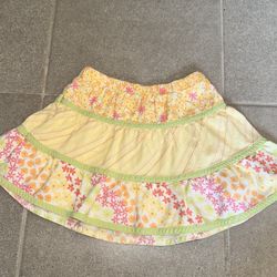 3T Gymboree Yellow/Green Floral Skirt