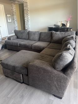 RC Willey Couch + Swivel Chair/Ottoman Set