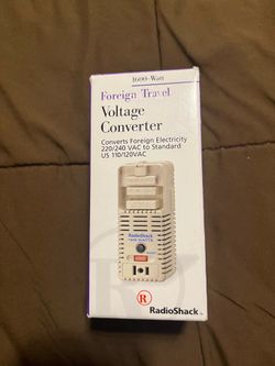 Vintage RadioShack Foreign Travel Voltage Converter, 220V to 110V. (contact info removed).