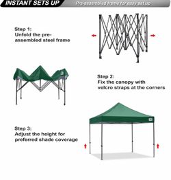 NEW-ABCCANOPY Outdoor Pop up Canopy Tent, 10x10 Instant Portable Canopy for Camping, Beach, Backyard