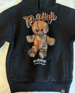 Kids Majestik Rhinestone Teddy Sweatshirt