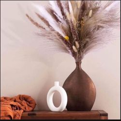 106PCS Natural Dried Pampas Grass Bouquet Boho Home Decor Bouquet Phragmites Dried Flowers Bouquet f