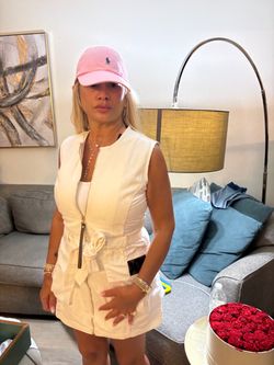 Louis Vuitton white Sleeveless Zip Vest Dress