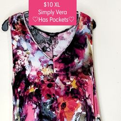 Simply Vera Knee Length Dress size Woman's XL 