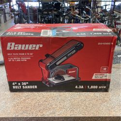 Bauer Belt And Disc Sander W/ Adj. Belt 4” X 36” Belt 
