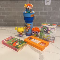 Nickelodeon Vintage Water Bottle 2001 With Straw Universal Hollywood Studios  Rugrats Mommy Mania VHS Animated. Tested   Funko Pop! Television: Nickel