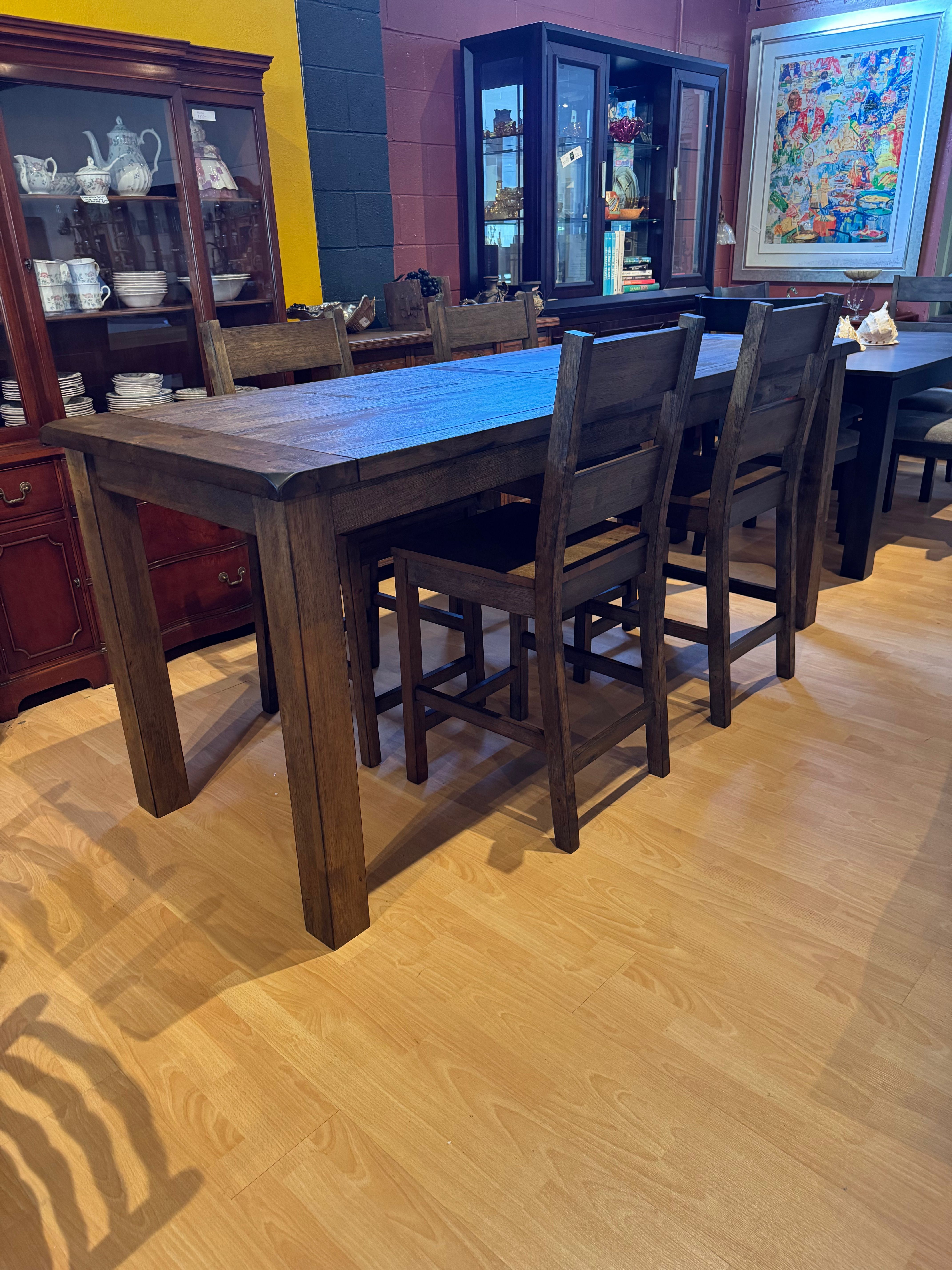 Solid Wood Counter Height Dining Table
